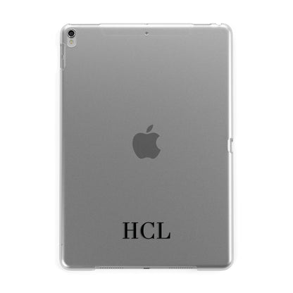 Personalised Black Initials Bottom Clear Custom Apple iPad Silver Case