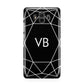 Personalised Black Initials Geometric Huawei Mate 10 Protective Phone Case