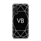 Personalised Black Initials Geometric Huawei Nova 6 Phone Case
