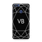 Personalised Black Initials Geometric Huawei P Smart Case