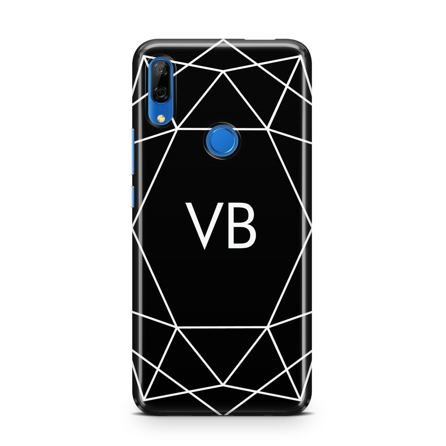 Personalised Black Initials Geometric Huawei P Smart Z