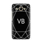 Personalised Black Initials Geometric Huawei Y3 2017