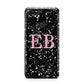 Personalised Black Ink Splat Initials Huawei Y7 2018