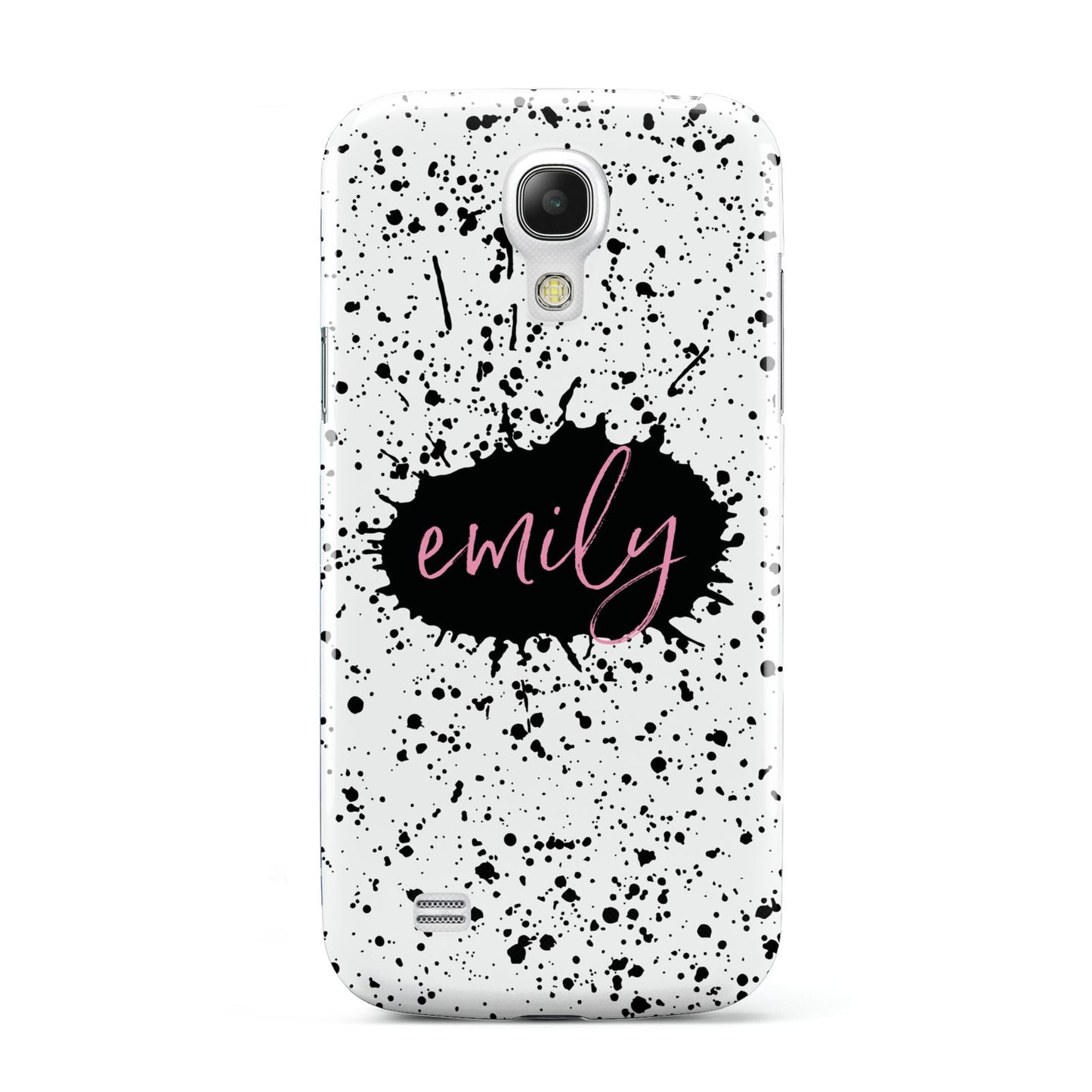 Personalised Black Ink Splat Name Samsung Galaxy S4 Mini Case