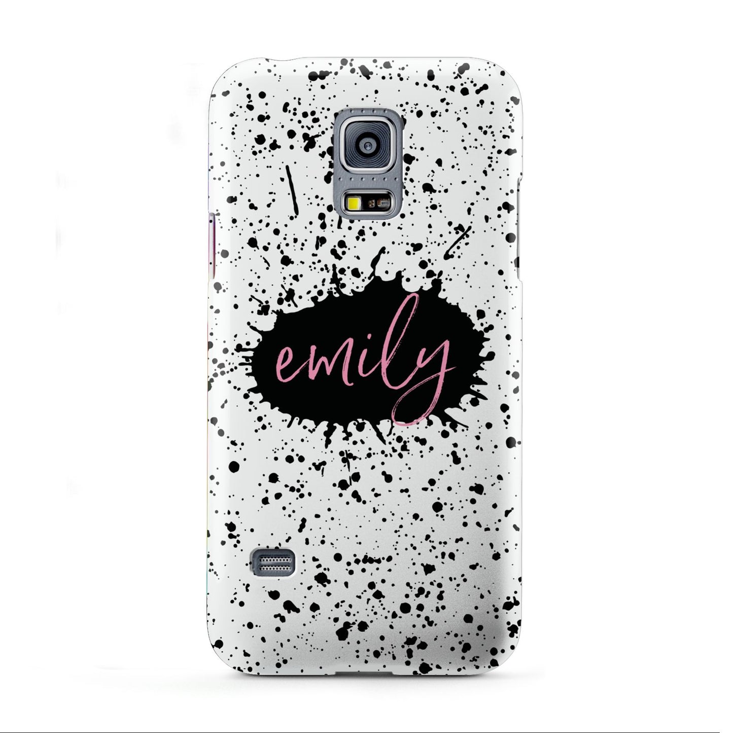 Personalised Black Ink Splat Name Samsung Galaxy S5 Mini Case