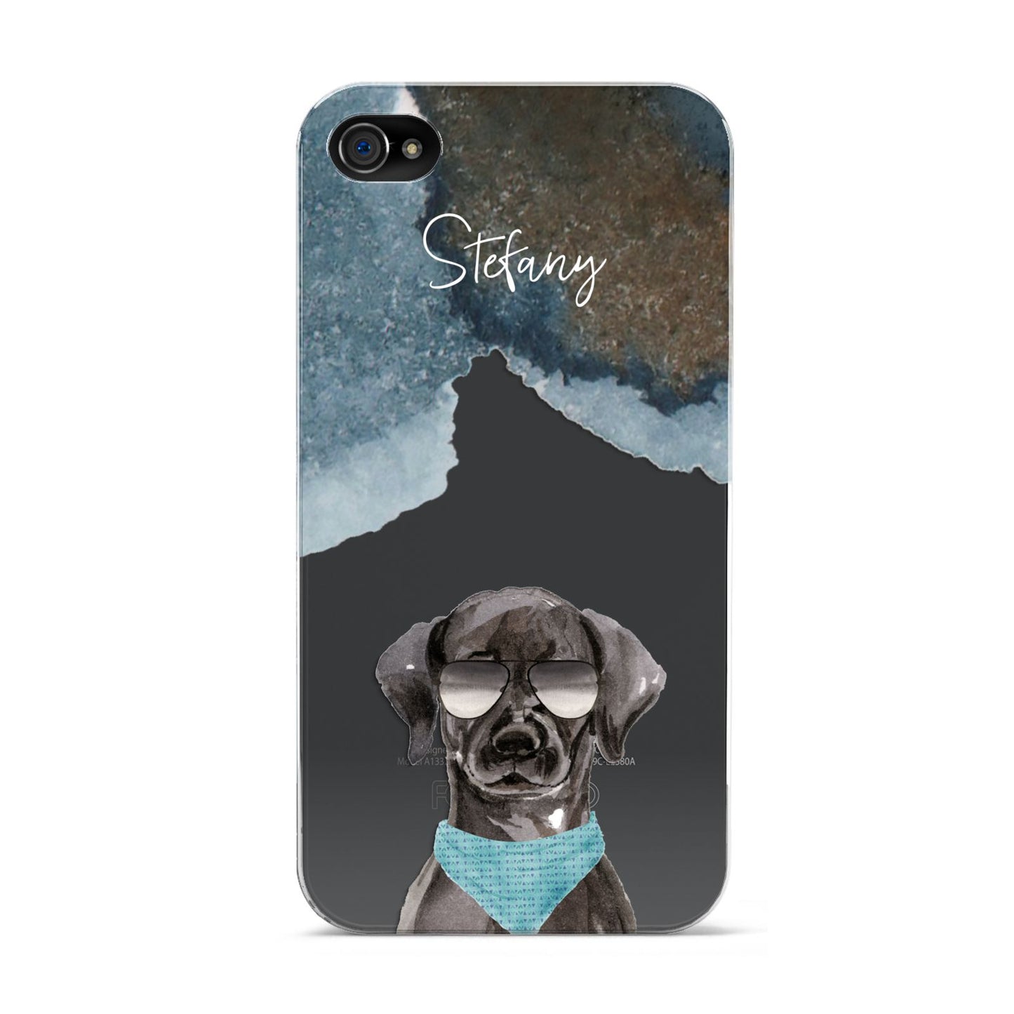 Personalised Black Labrador Apple iPhone 4s Case