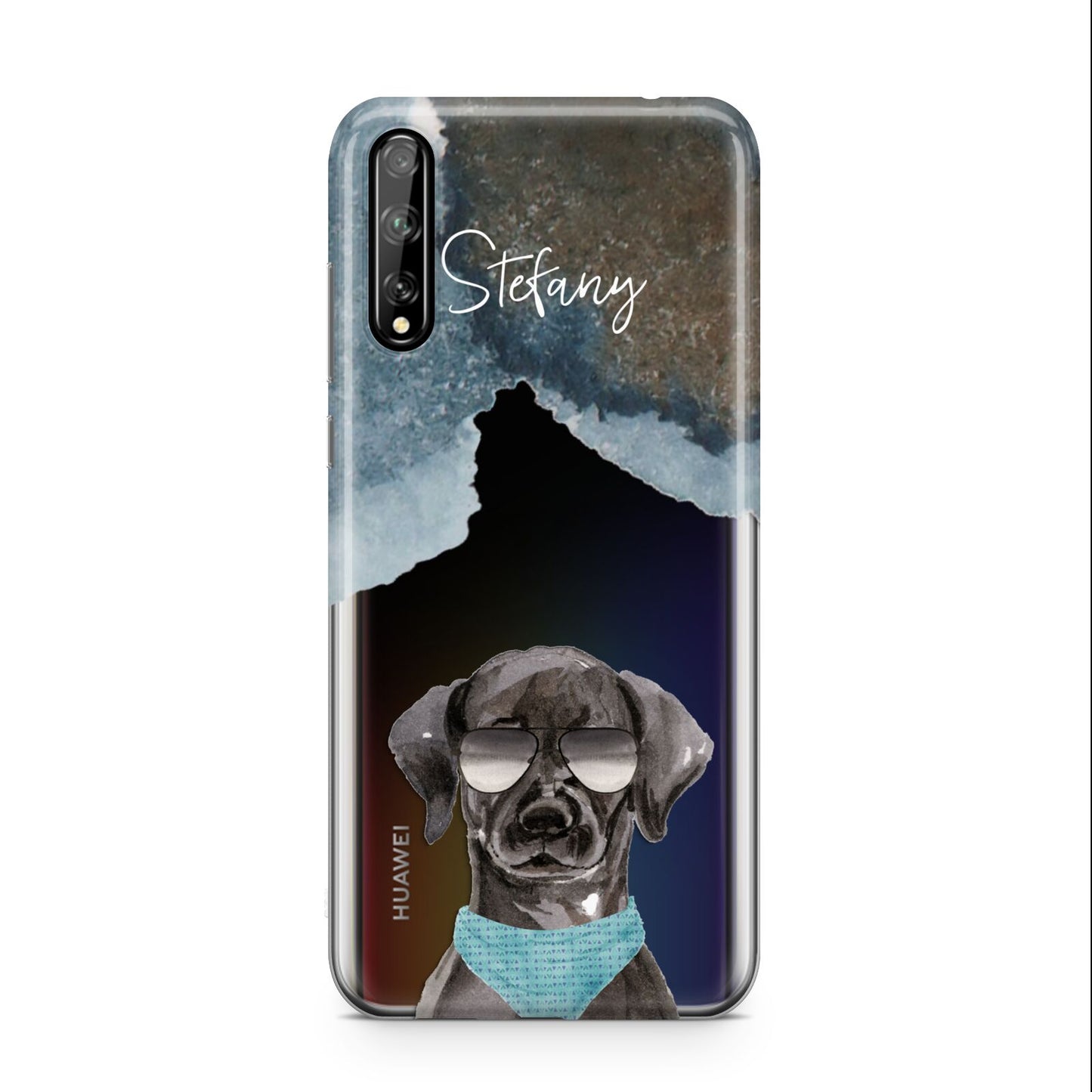 Personalised Black Labrador Huawei Enjoy 10s Phone Case