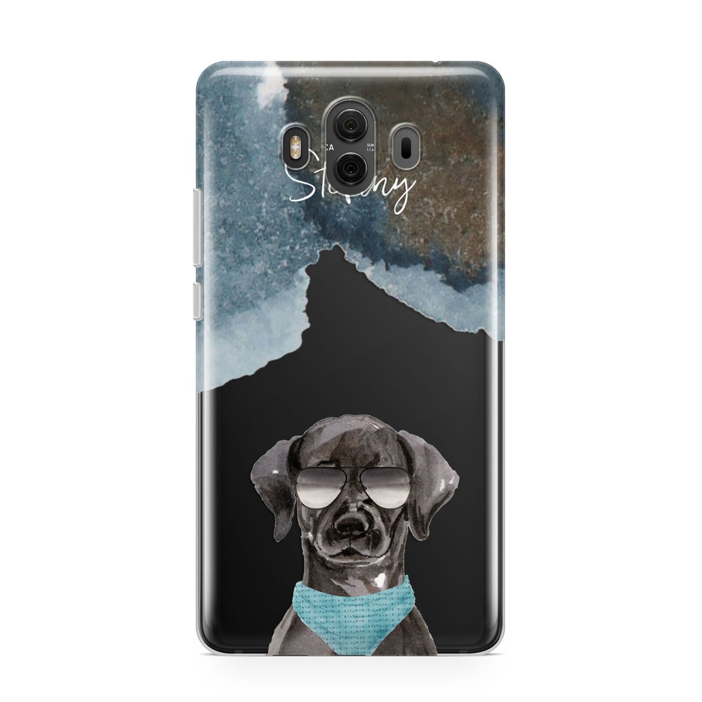 Personalised Black Labrador Huawei Mate 10 Protective Phone Case