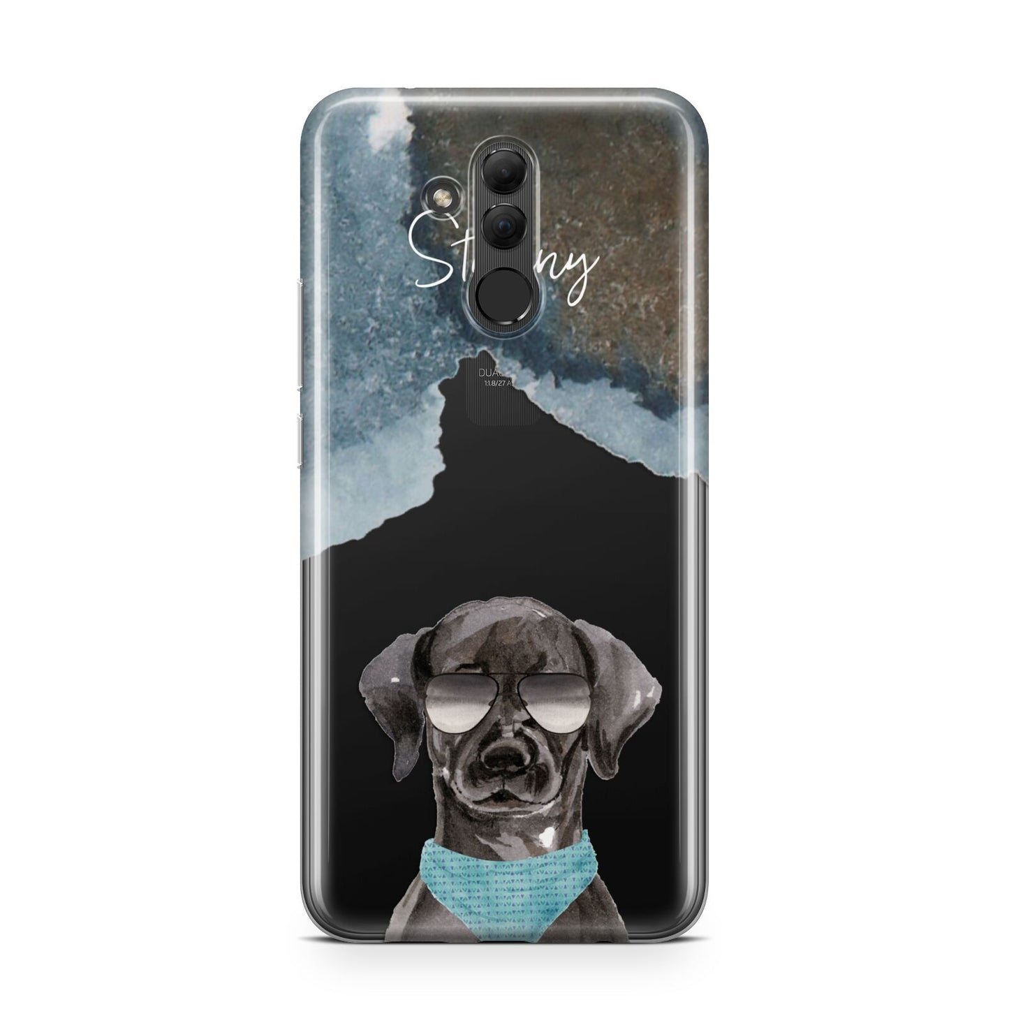 Personalised Black Labrador Huawei Mate 20 Lite