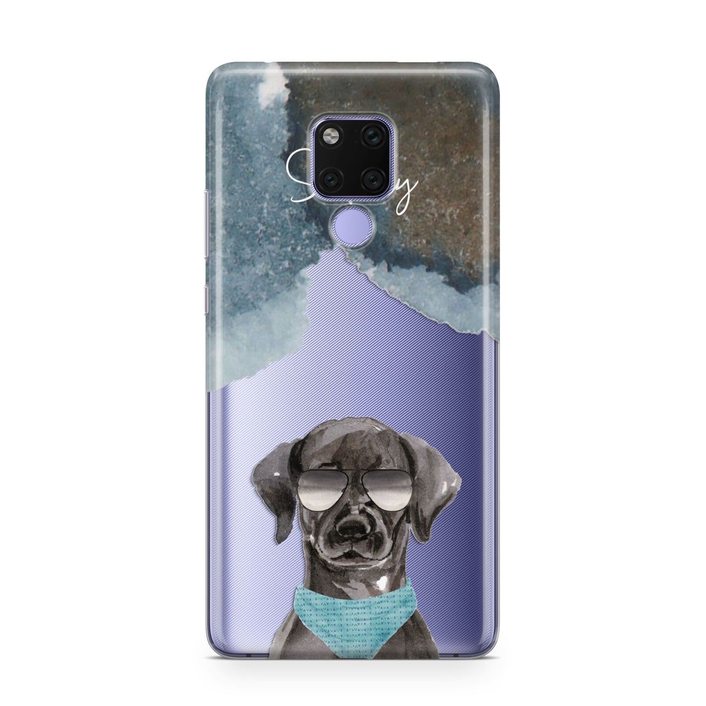 Personalised Black Labrador Huawei Mate 20X Phone Case