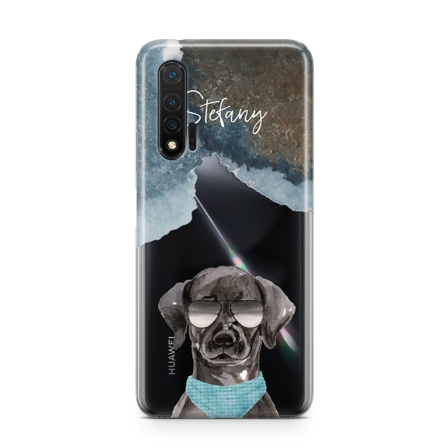 Personalised Black Labrador Huawei Nova 6 Phone Case