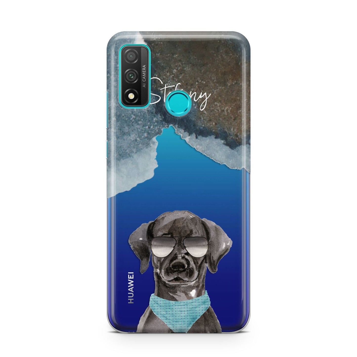 Personalised Black Labrador Huawei P Smart 2020