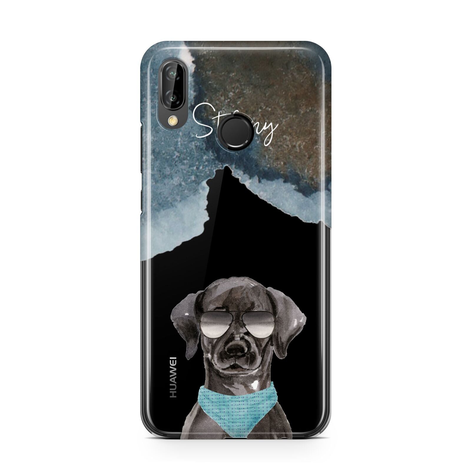 Personalised Black Labrador Huawei P20 Lite Phone Case