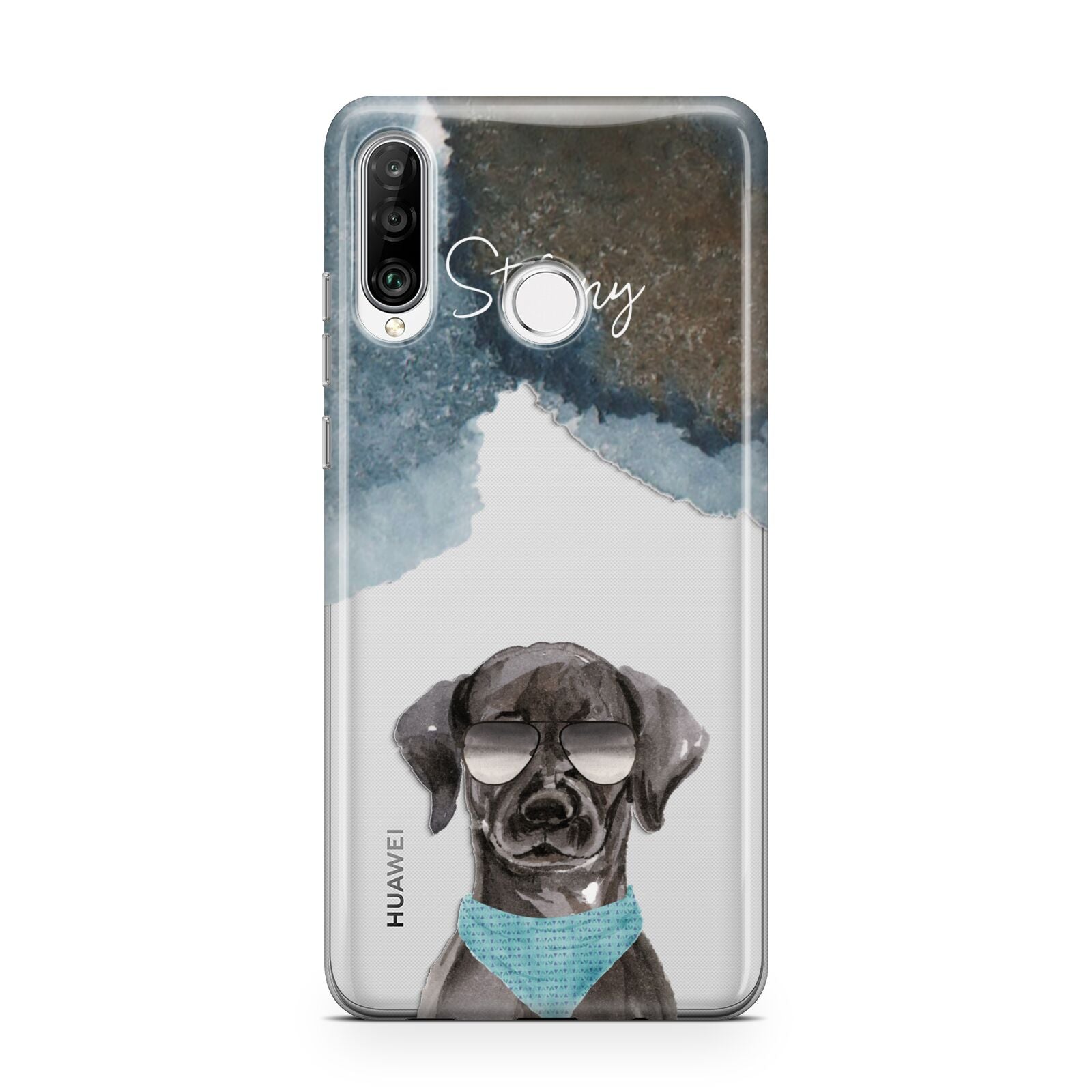 Personalised Black Labrador Huawei P30 Lite Phone Case