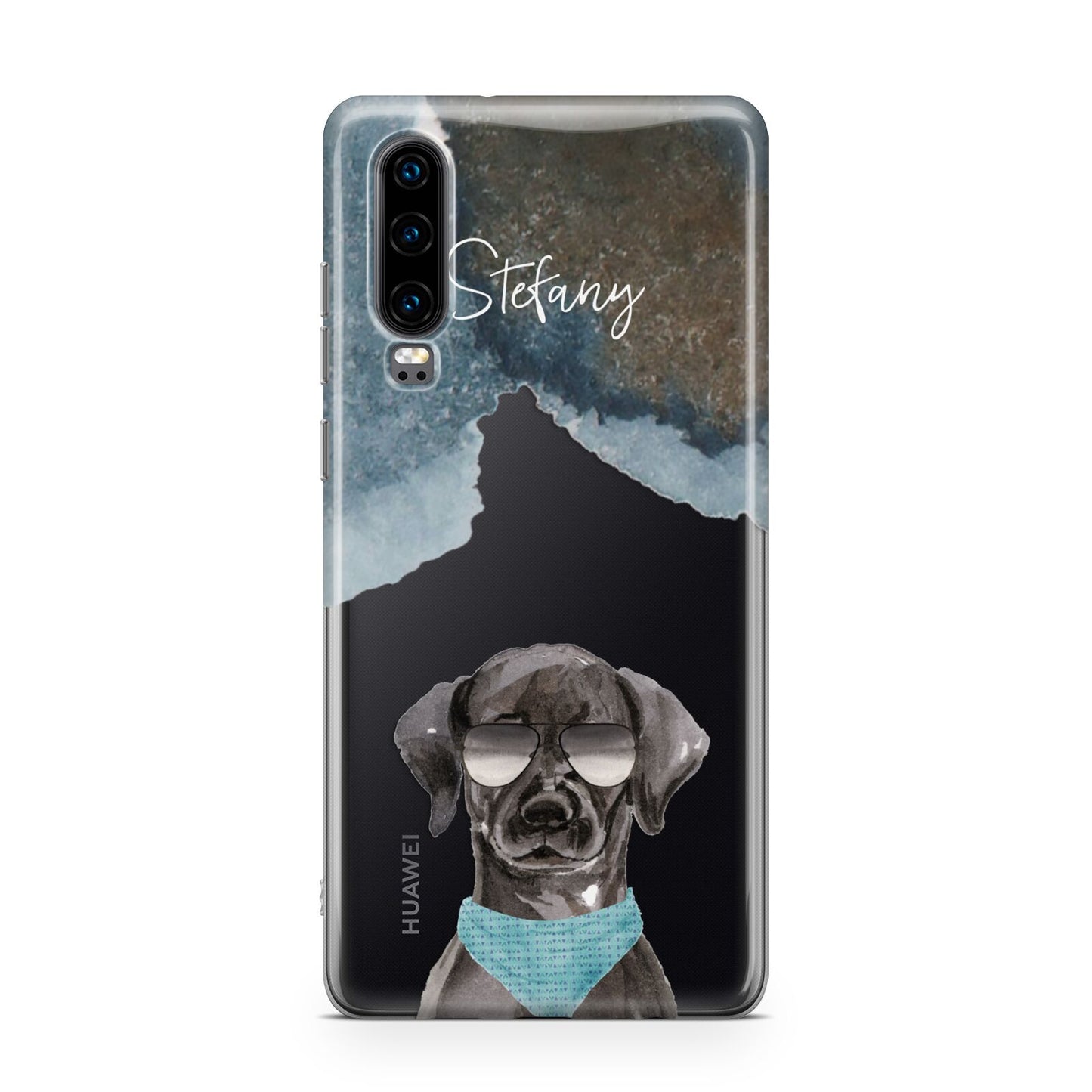 Personalised Black Labrador Huawei P30 Phone Case