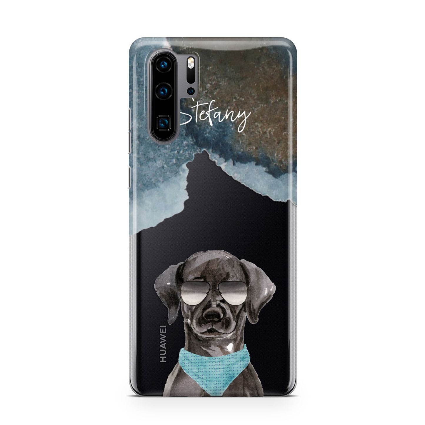 Personalised Black Labrador Huawei P30 Pro Phone Case