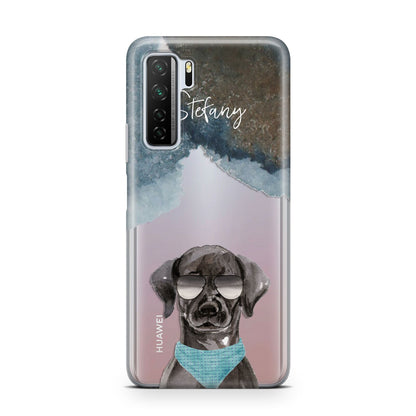 Personalised Black Labrador Huawei P40 Lite 5G Phone Case