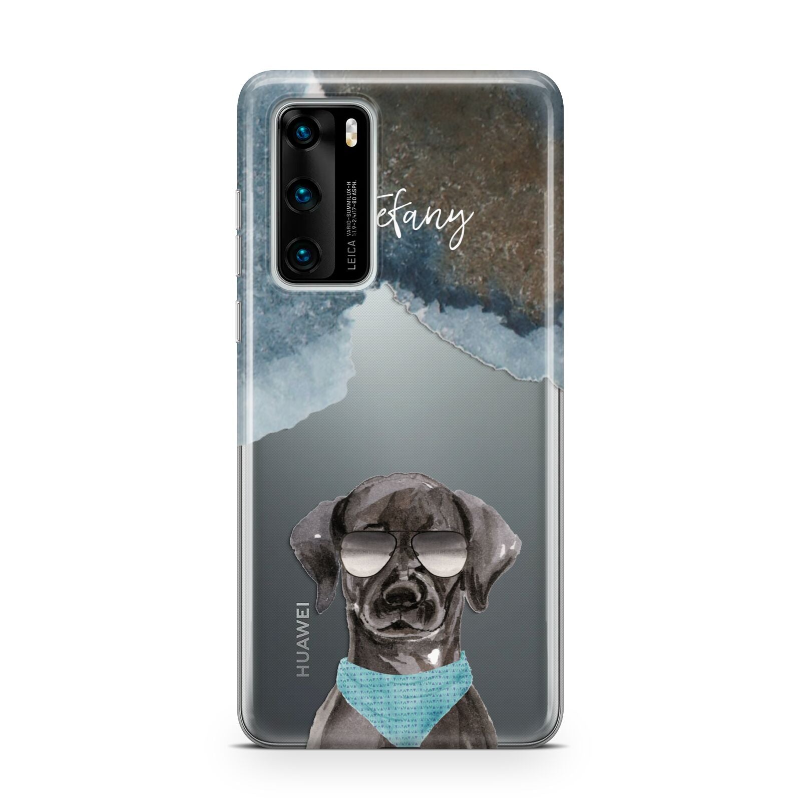 Personalised Black Labrador Huawei P40 Phone Case