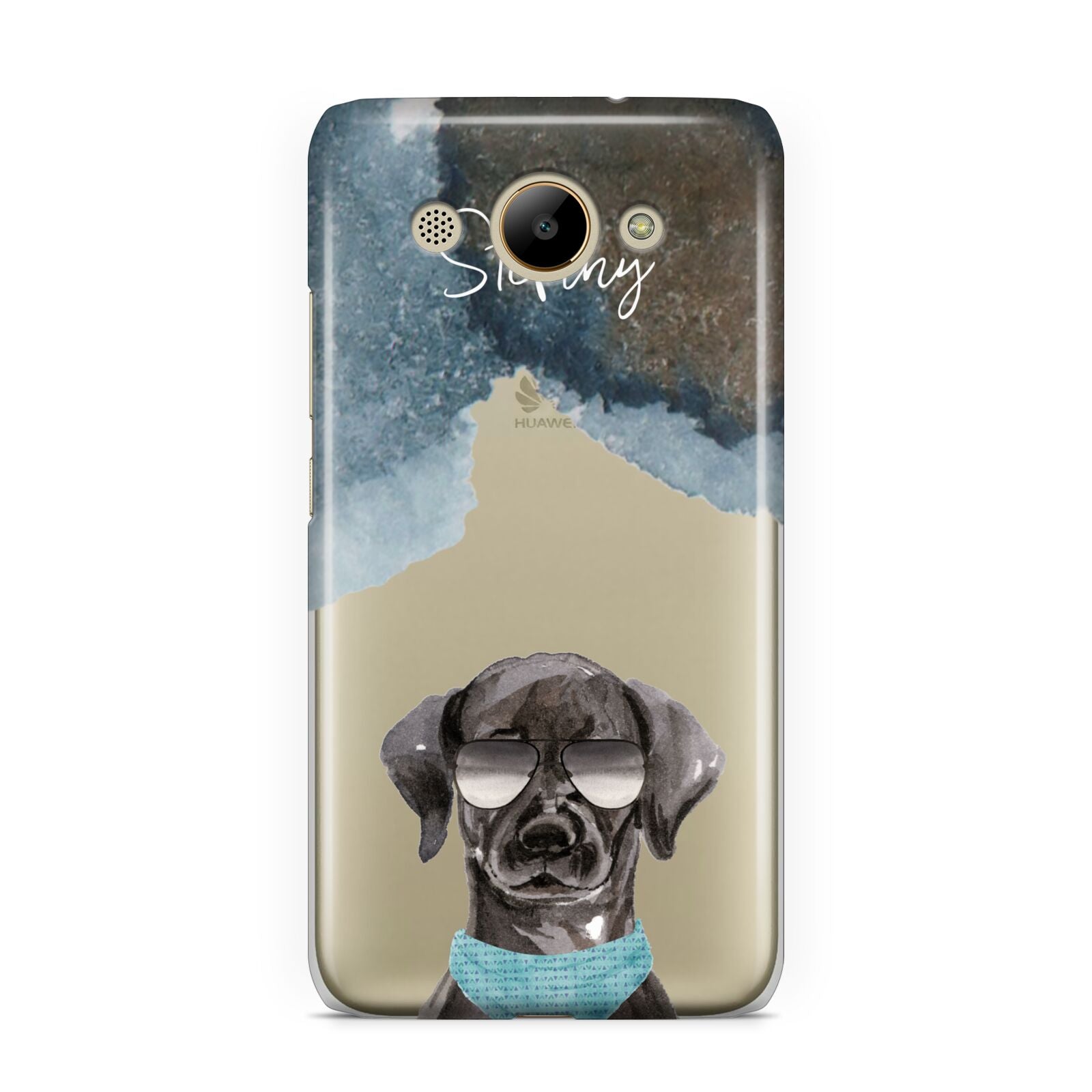 Personalised Black Labrador Huawei Y3 2017