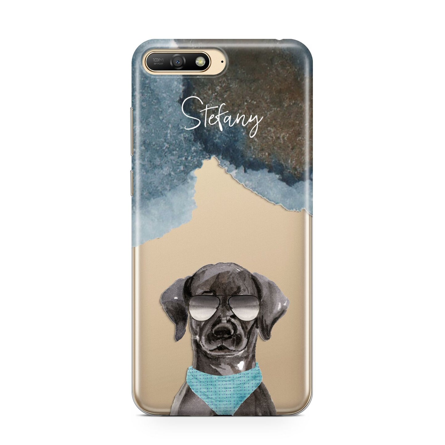 Personalised Black Labrador Huawei Y6 2018