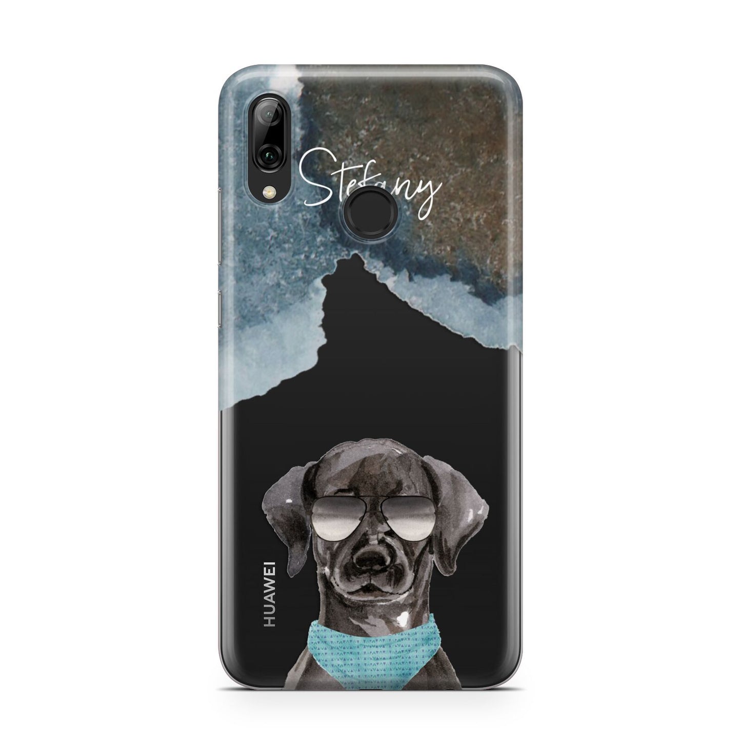 Personalised Black Labrador Huawei Y7 2019