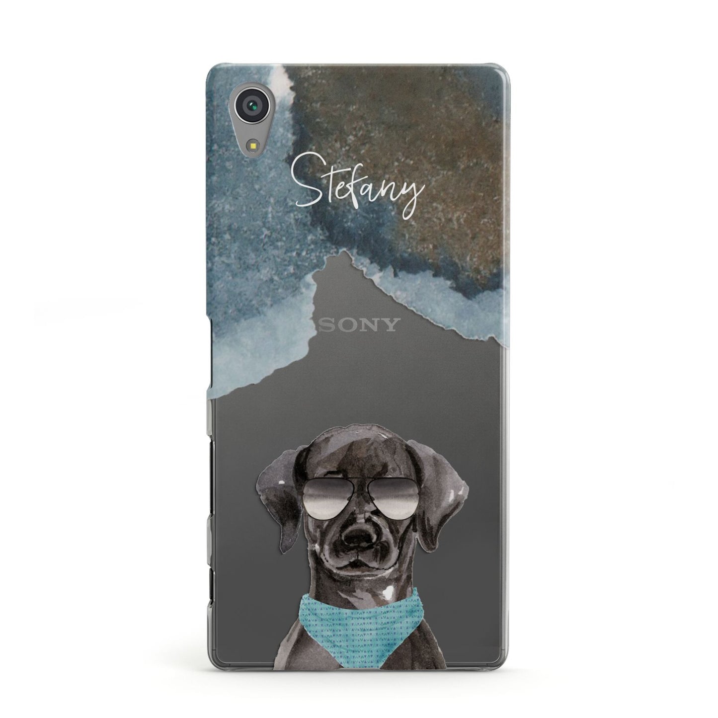 Personalised Black Labrador Sony Xperia Case