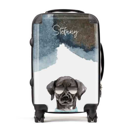 Personalised Black Labrador Suitcase