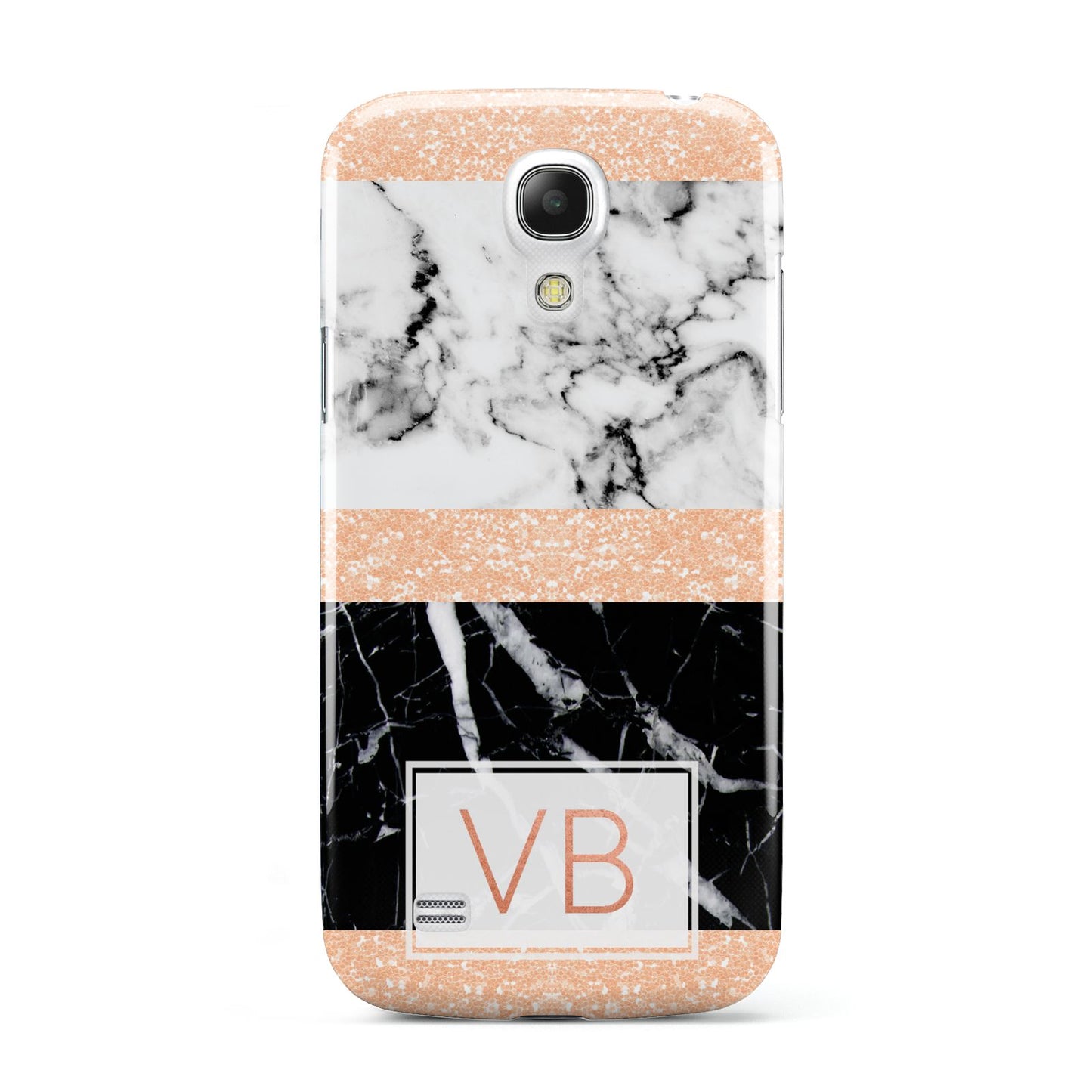 Personalised Black Marble Initials Samsung Galaxy S4 Mini Case