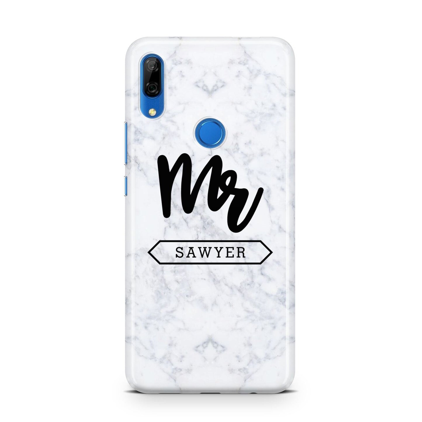 Personalised Black Mr Surname On Marble Huawei P Smart Z