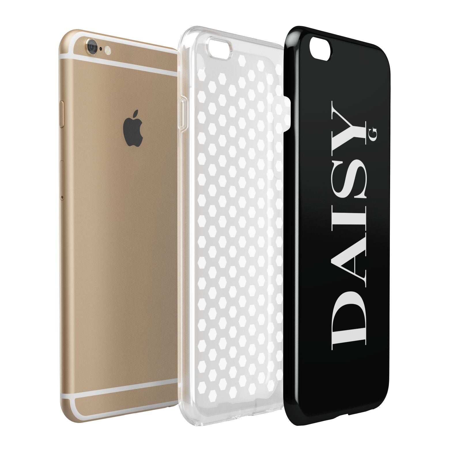 Personalised Black Name Apple iPhone 6 Plus 3D Tough Case Expand Detail Image