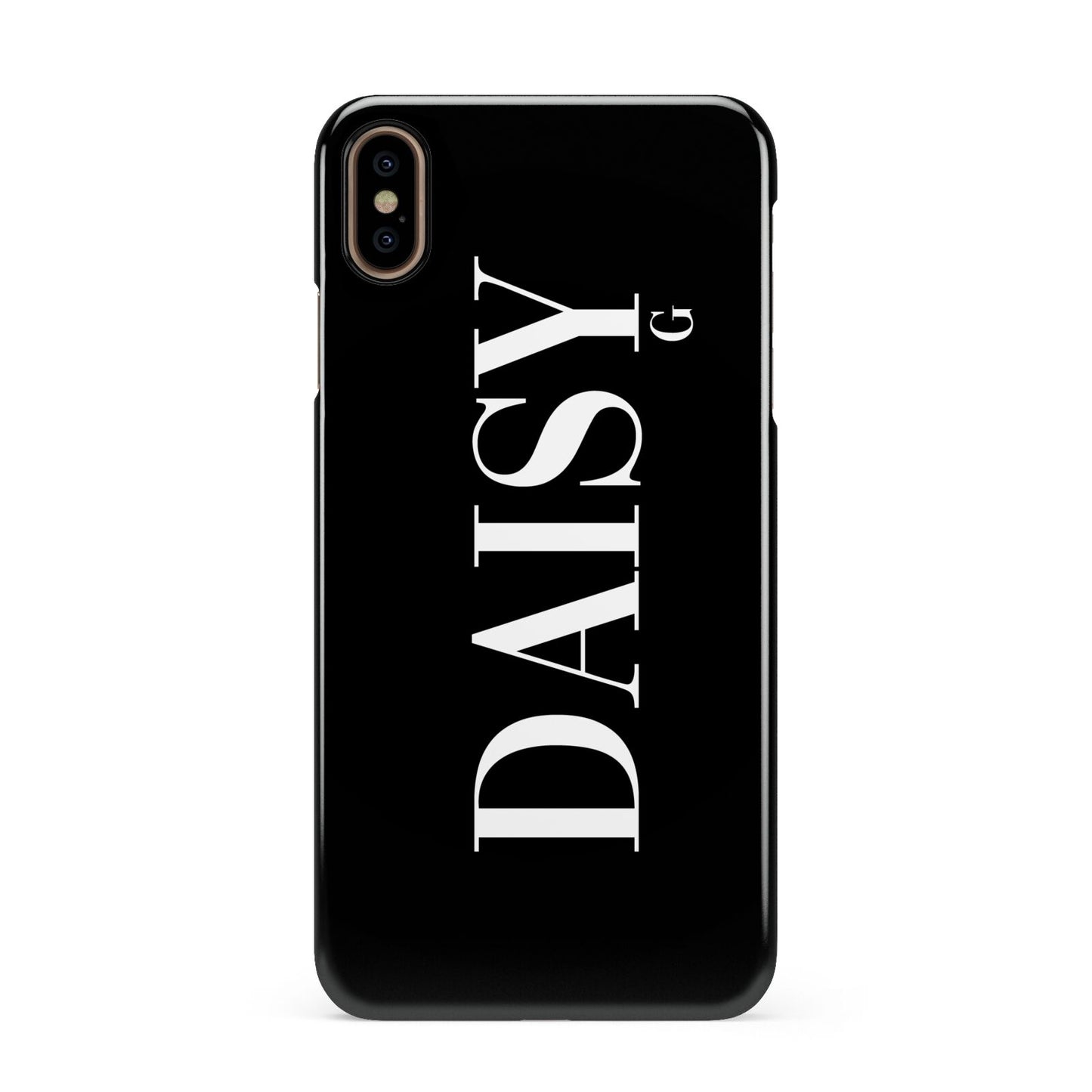 Personalised Black Name Apple iPhone Xs Max 3D Snap Case