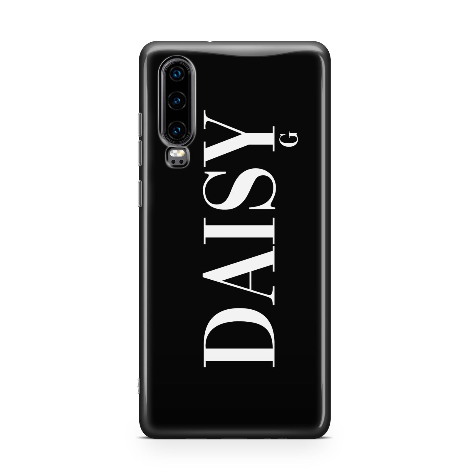 Personalised Black Name Huawei P30 Phone Case