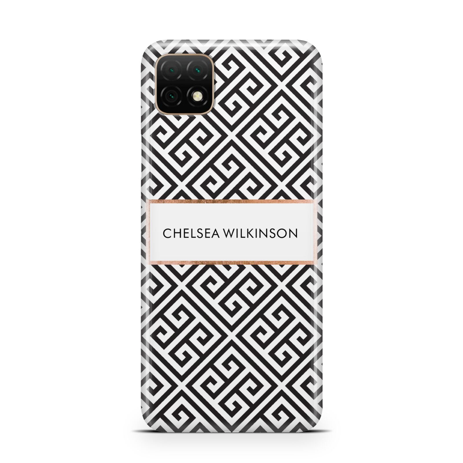 Personalised Black Pattern Name Or Initials Huawei Enjoy 20 Phone Case