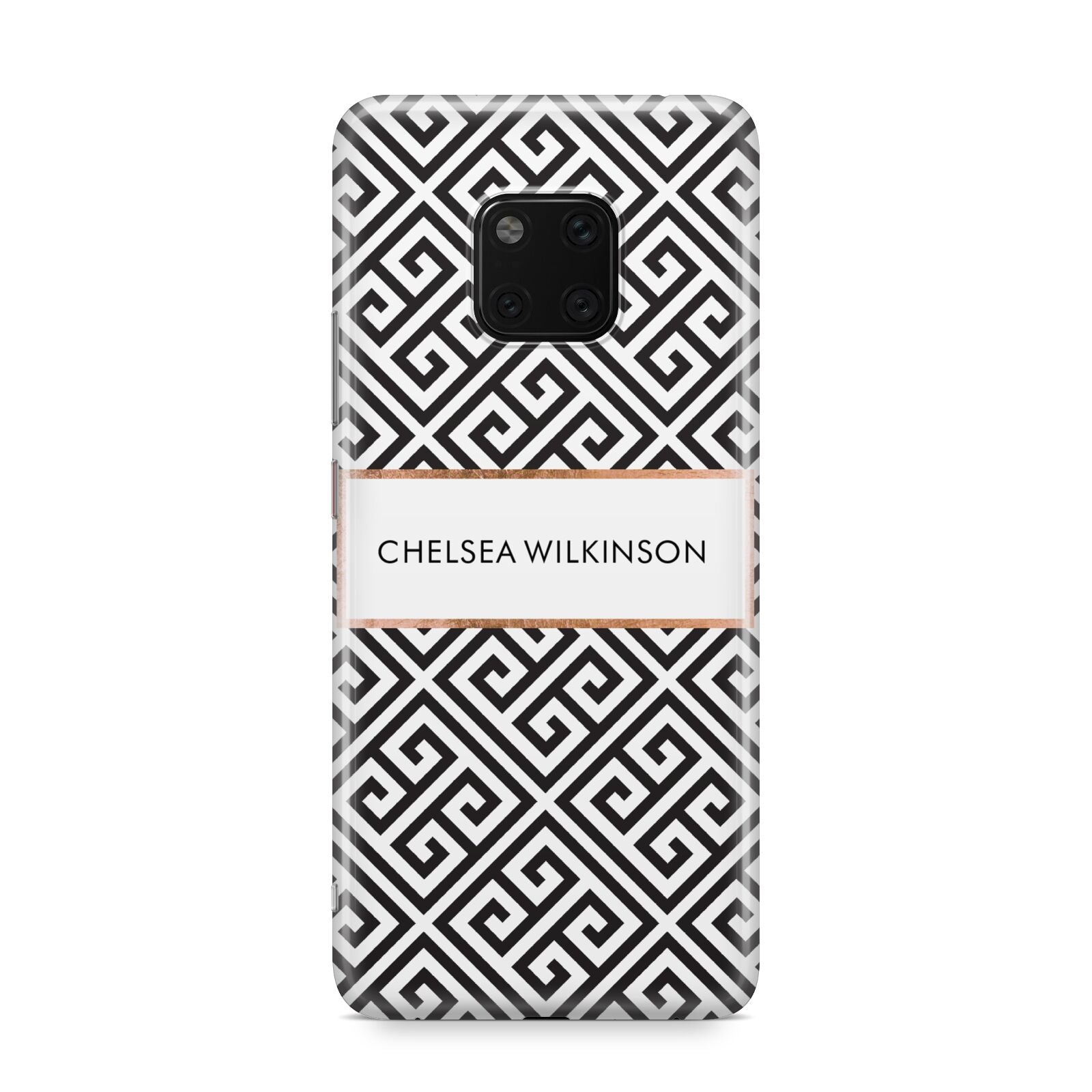 Personalised Black Pattern Name Or Initials Huawei Mate 20 Pro Phone Case