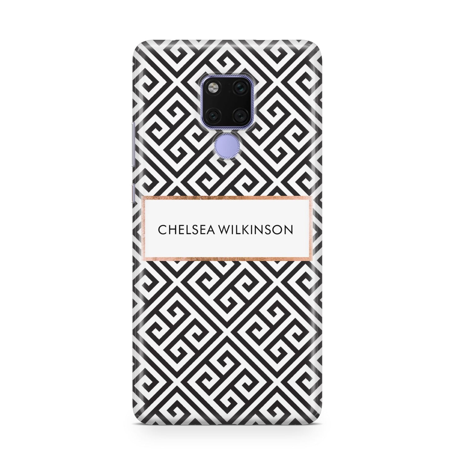 Personalised Black Pattern Name Or Initials Huawei Mate 20X Phone Case