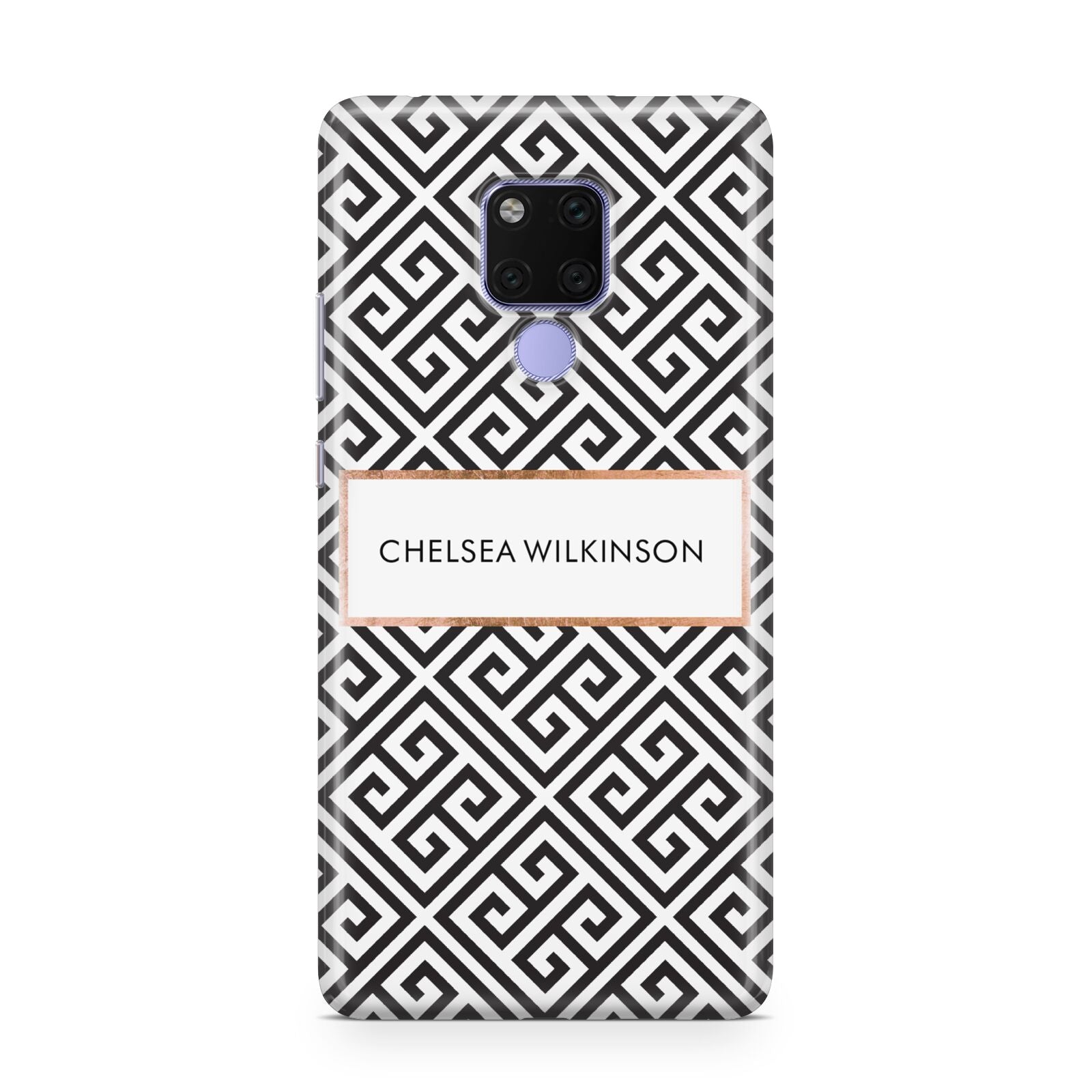 Personalised Black Pattern Name Or Initials Huawei Mate 20X Phone Case