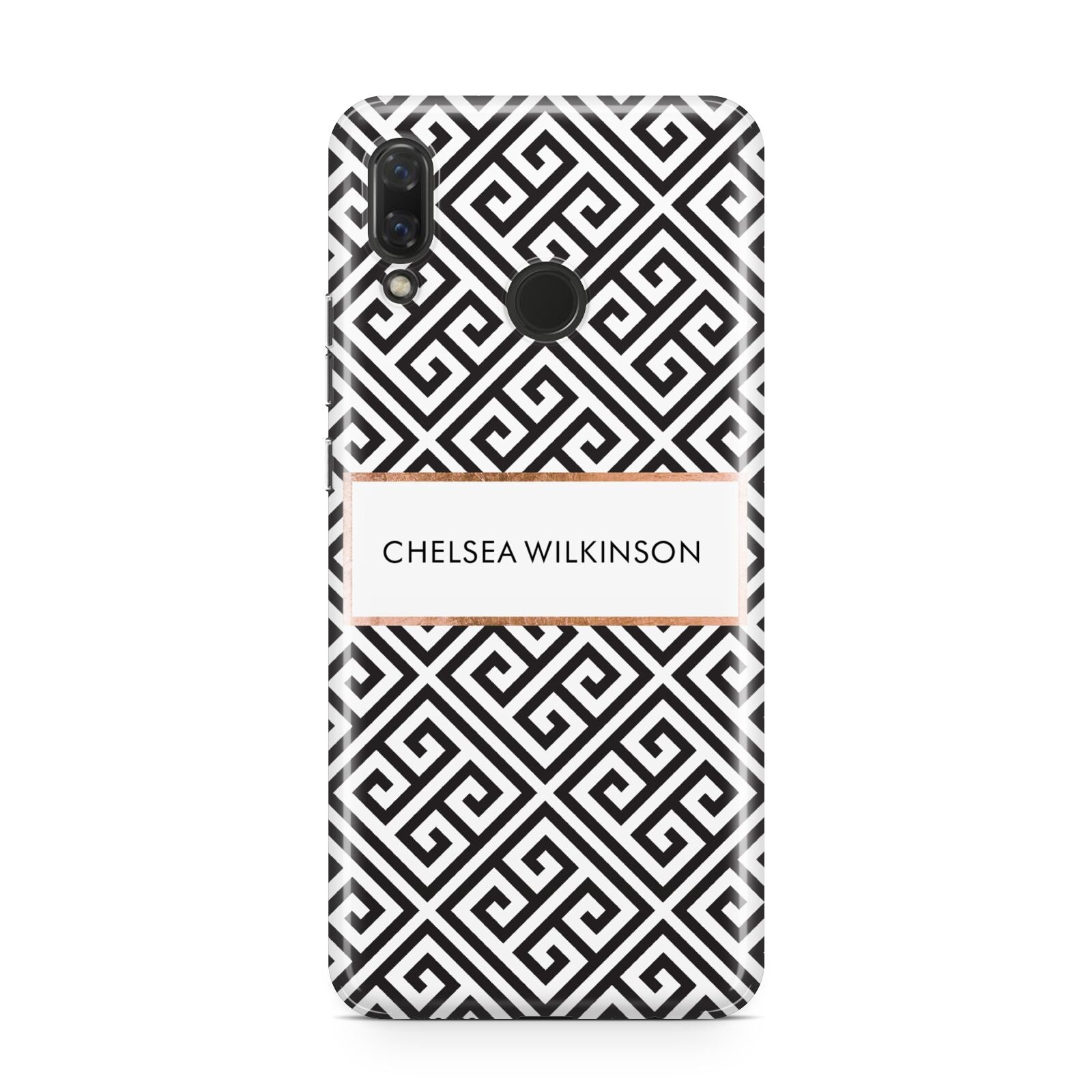 Personalised Black Pattern Name Or Initials Huawei Nova 3 Phone Case