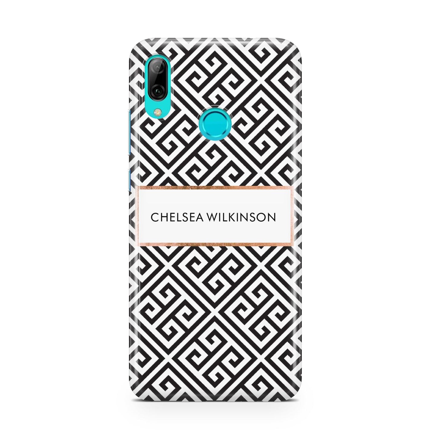 Personalised Black Pattern Name Or Initials Huawei P Smart 2019 Case