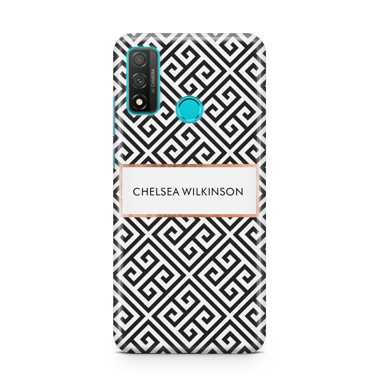 Personalised Black Pattern Name Or Initials Huawei P Smart 2020