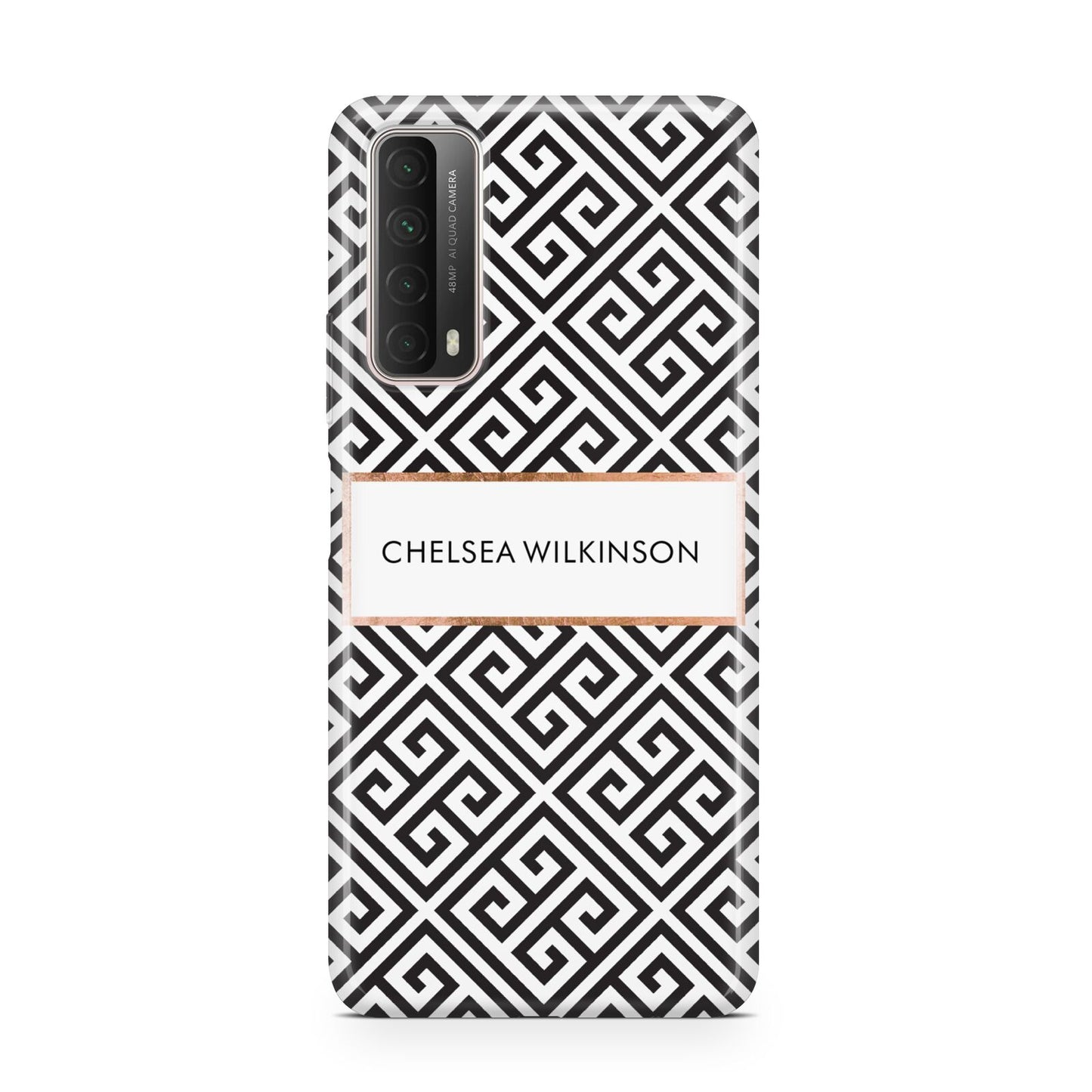 Personalised Black Pattern Name Or Initials Huawei P Smart 2021