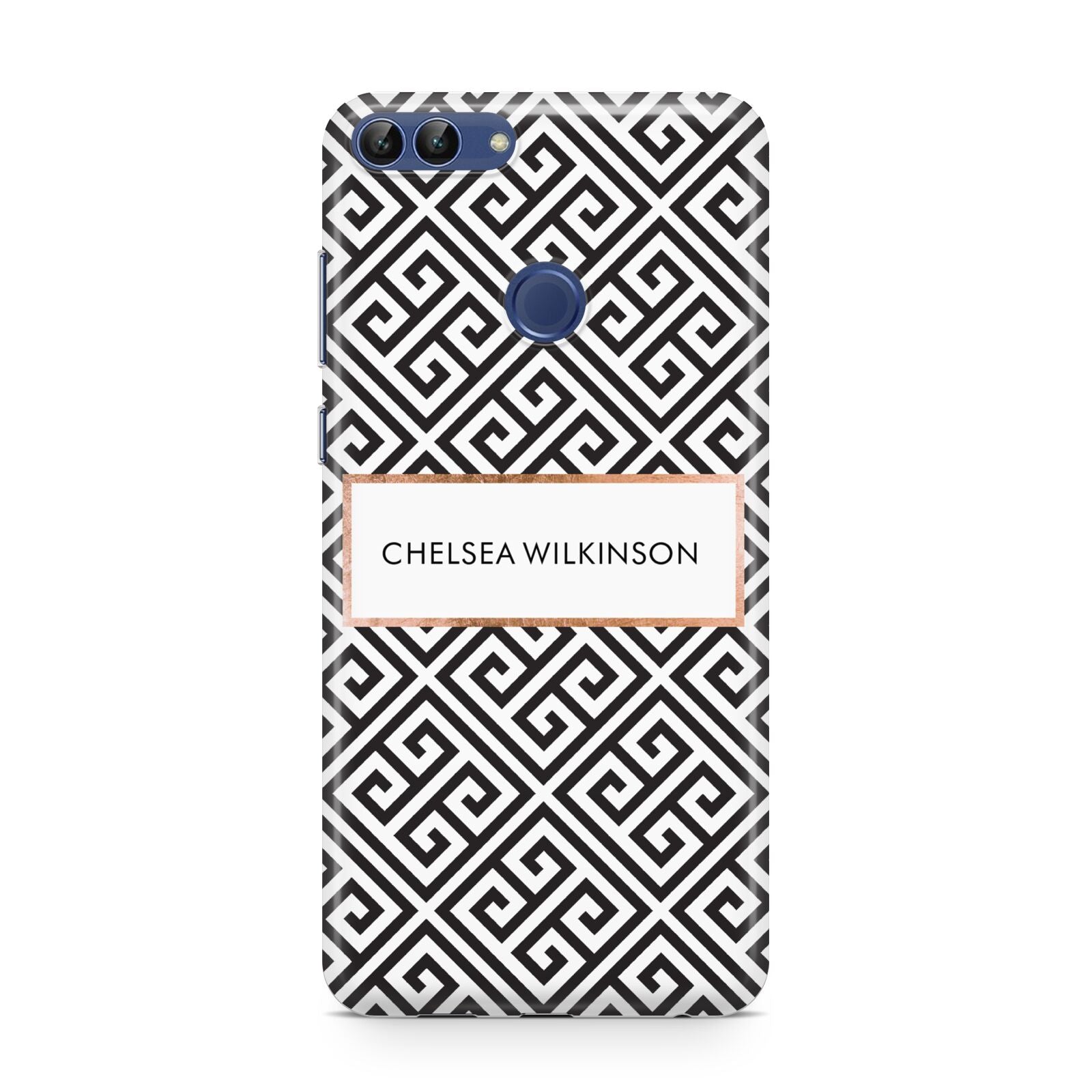 Personalised Black Pattern Name Or Initials Huawei P Smart Case