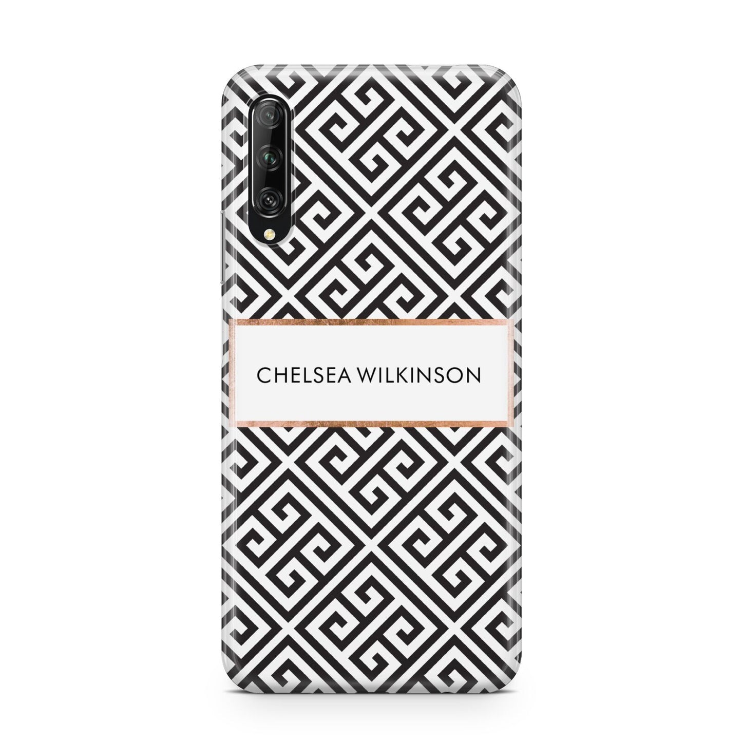 Personalised Black Pattern Name Or Initials Huawei P Smart Pro 2019