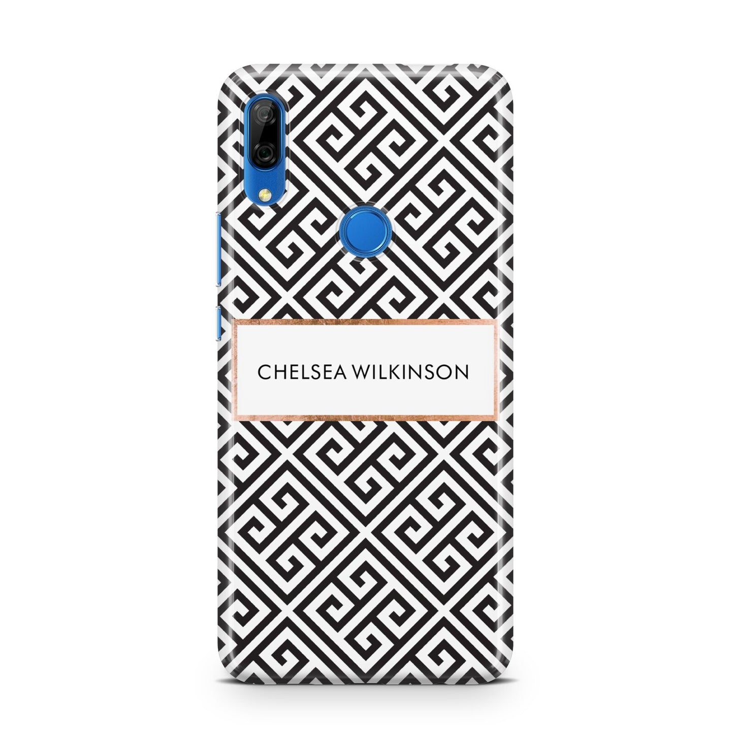 Personalised Black Pattern Name Or Initials Huawei P Smart Z