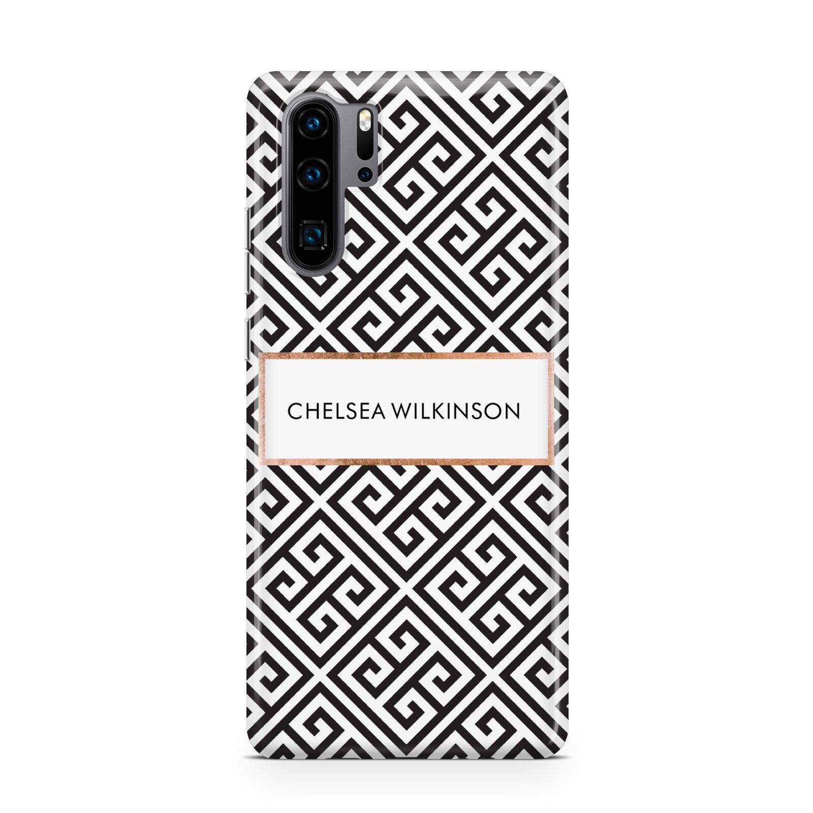 Personalised Black Pattern Name Or Initials Huawei P30 Pro Phone Case