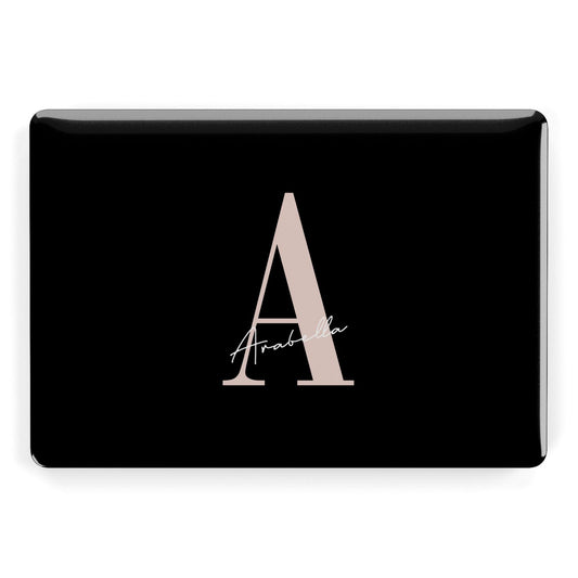 Personalised Black Pink Initial Apple MacBook Case