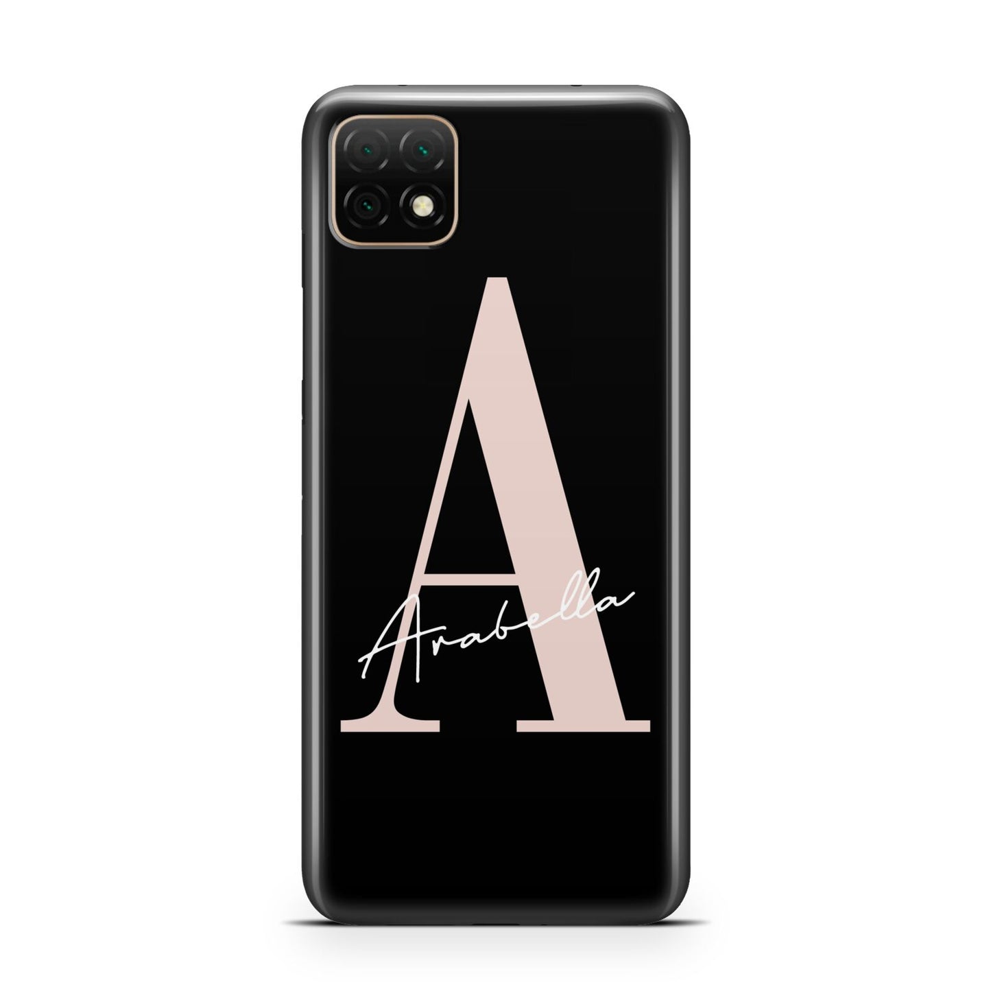 Personalised Black Pink Initial Huawei Enjoy 20 Phone Case