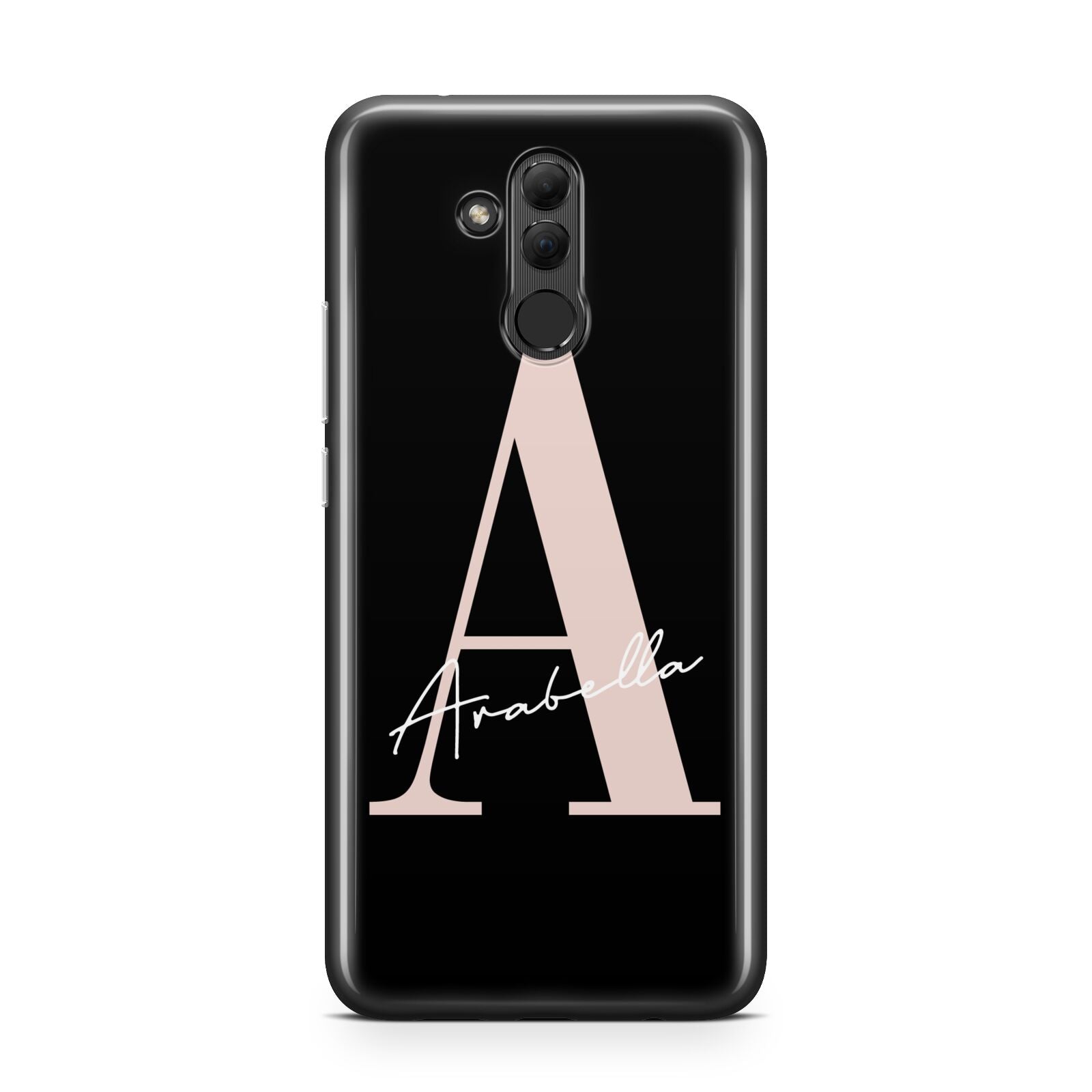 Personalised Black Pink Initial Huawei Mate 20 Lite