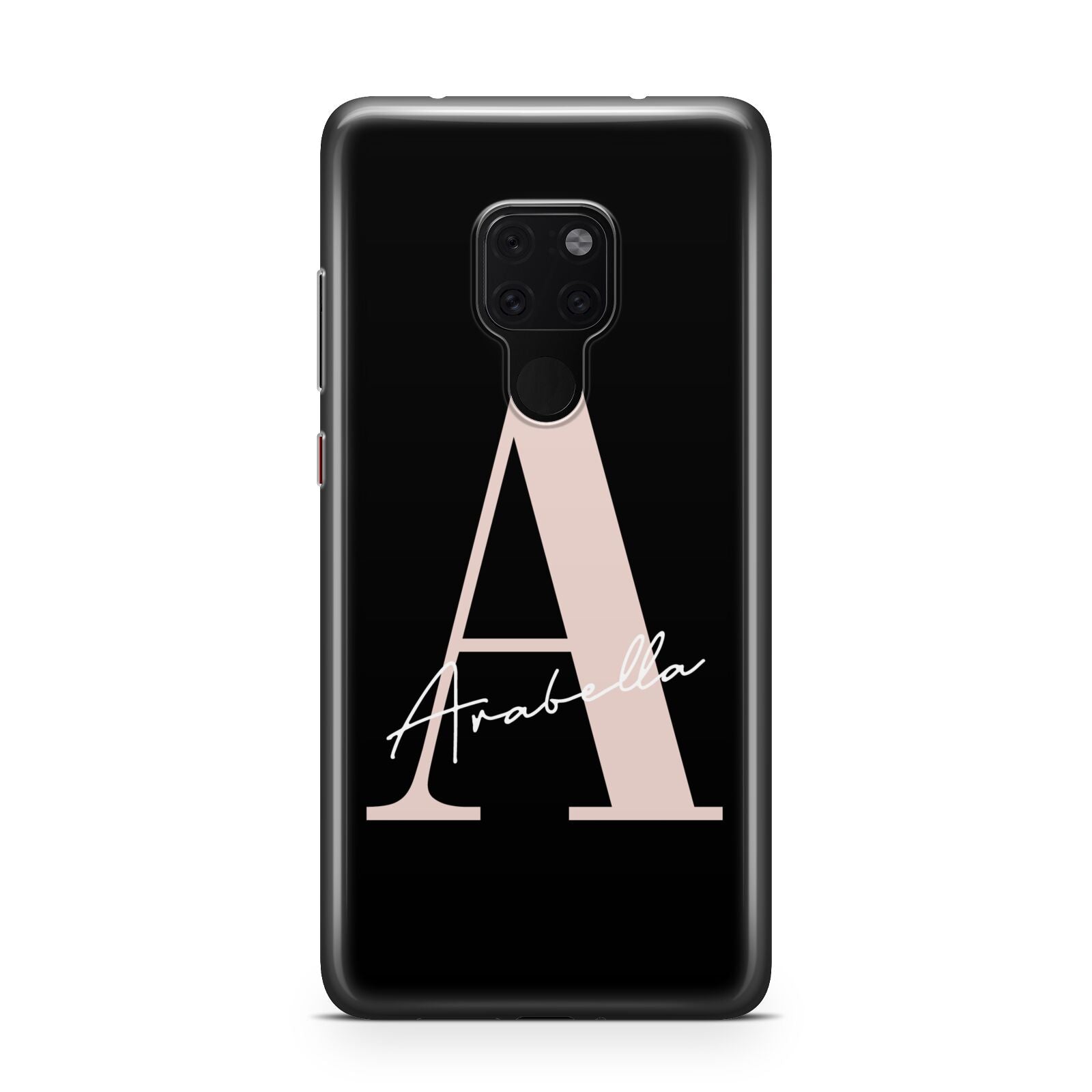 Personalised Black Pink Initial Huawei Mate 20 Phone Case