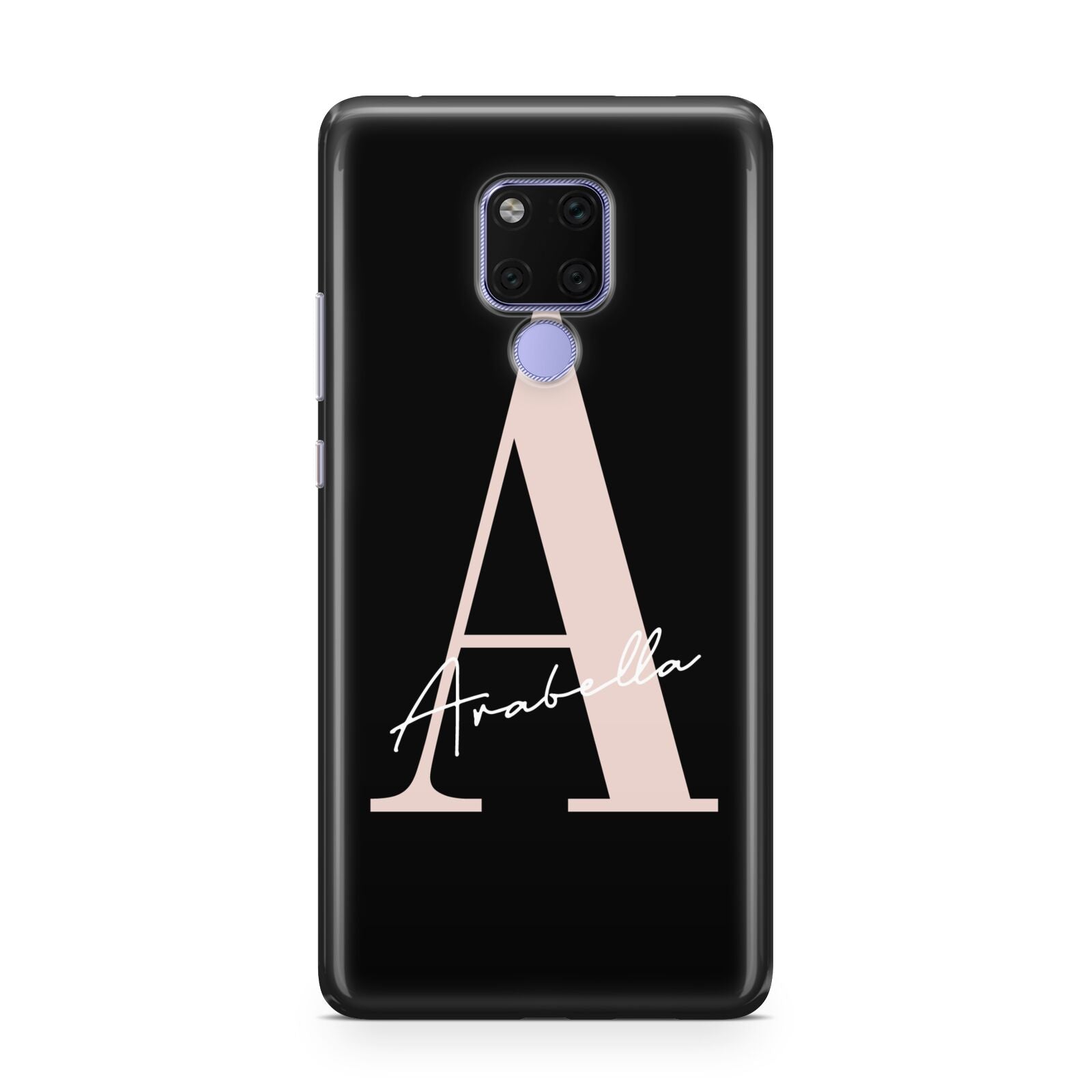 Personalised Black Pink Initial Huawei Mate 20X Phone Case