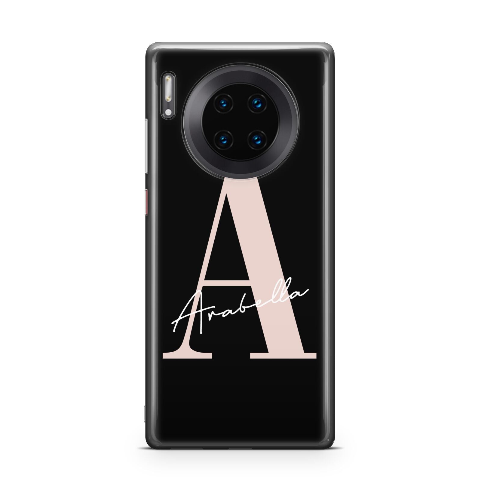 Personalised Black Pink Initial Huawei Mate 30 Pro Phone Case